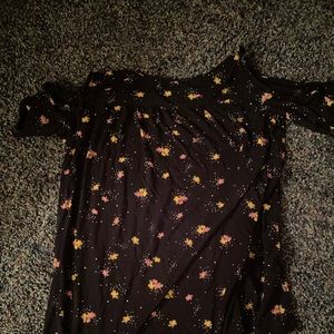 open shoulder floral top